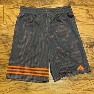 Grey/Blue+ Orange Adidas Mesh Shorts